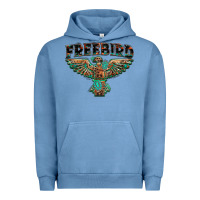 Pigment Pebble Blue aztec free bird Urban Hoodie - NancyCooperArtShop