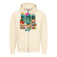 Sandshell busy doing cool teacher stuff Zipper Hoodie - Zillion Design Studio