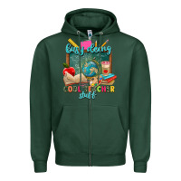 Sports Green busy doing cool teacher stuff Zipper Hoodie - Zillion Design Studio