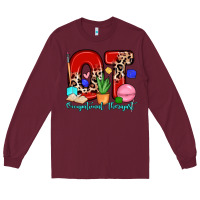 Burgundy ot occupational therapist Long Sleeve Tee - Zillion Design Studio