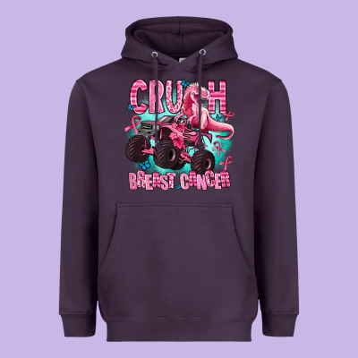 Crush Breast Cancer Heavyweight Hoodie Designed By Adodesignshop