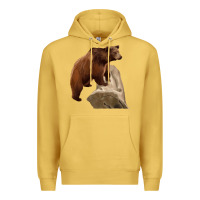 Antique Gold California Grizzly Bear Premium Hoodie - RanaPortraitStore