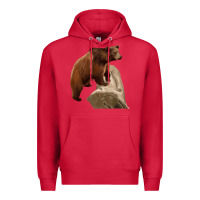 Cardinal California Grizzly Bear Premium Hoodie - RanaPortraitStore