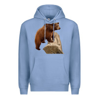 Colony Blue California Grizzly Bear Premium Hoodie - RanaPortraitStore