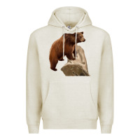 Oatmeal Heather California Grizzly Bear Premium Hoodie - RanaPortraitStore