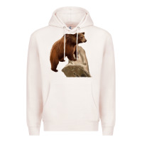 Pale Pink California Grizzly Bear Premium Hoodie - RanaPortraitStore
