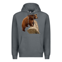 Rock California Grizzly Bear Premium Hoodie - RanaPortraitStore