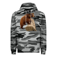 Slate Camo California Grizzly Bear Premium Hoodie - RanaPortraitStore