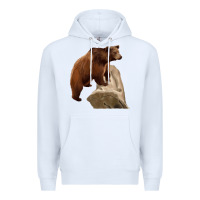 White California Grizzly Bear Premium Hoodie - RanaPortraitStore