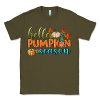 Army Green hello pumpkin season Classic Tee - BundleAndBundleShop