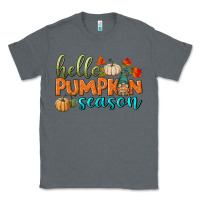 Charcoal Heather hello pumpkin season Classic Tee - BundleAndBundleShop