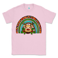 Bubblegum Pink reindeer rainbow christmas Classic Tee - RanaPortraitStore
