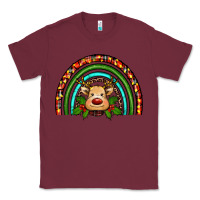 Burgundy reindeer rainbow christmas Classic Tee - RanaPortraitStore