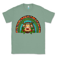 Sage reindeer rainbow christmas Classic Tee - RanaPortraitStore