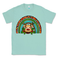 Seafoam reindeer rainbow christmas Classic Tee - RanaPortraitStore