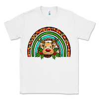 White reindeer rainbow christmas Classic Tee - RanaPortraitStore