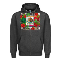 Charcoal Heather mexican flag Zipper Hoodie - CTS Tumbler Store