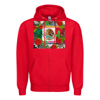 Red mexican flag Zipper Hoodie - CTS Tumbler Store