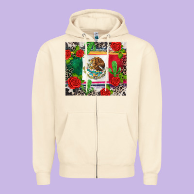 Mexican Flag Zipper Hoodie Designed By Cts Tumbler Store