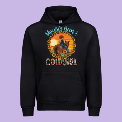Shoulda Been A Cowgirl Urban Hoodie Designed By Maliassmallbusiness
