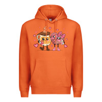 Carrot valentines  day conchas and cafecito Premium Hoodie - MaliasSmallBusiness