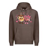 Coffee valentines  day conchas and cafecito Premium Hoodie - MaliasSmallBusiness