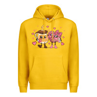 Lemon valentines  day conchas and cafecito Premium Hoodie - MaliasSmallBusiness