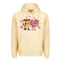 Pina Colada valentines  day conchas and cafecito Premium Hoodie - MaliasSmallBusiness