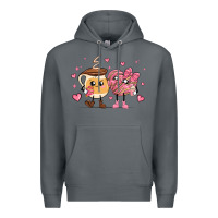 Rock valentines  day conchas and cafecito Premium Hoodie - MaliasSmallBusiness