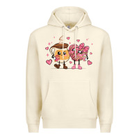 Sandshell valentines  day conchas and cafecito Premium Hoodie - MaliasSmallBusiness