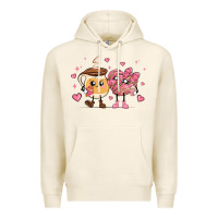 Tofu valentines  day conchas and cafecito Premium Hoodie - MaliasSmallBusiness
