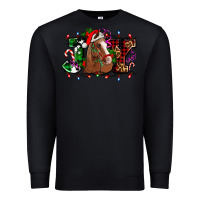 Black joy and horse Christmas Premium Sweatshirt - AdoDesignShop