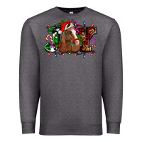 Charcoal Heather joy and horse Christmas Premium Sweatshirt - AdoDesignShop