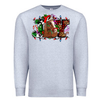 Heather Grey joy and horse Christmas Premium Sweatshirt - AdoDesignShop