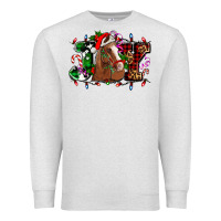 Oatmeal Heather joy and horse Christmas Premium Sweatshirt - AdoDesignShop