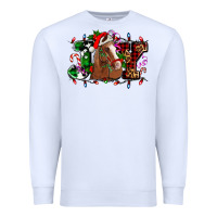 White joy and horse Christmas Premium Sweatshirt - AdoDesignShop