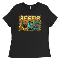 Black jesus the way the truth the life Ladies Tee - BarkalooDesign