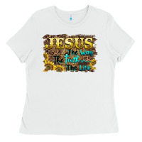 White jesus the way the truth the life Ladies Tee - BarkalooDesign