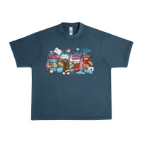 Midnight Navy nurse elements coffee cups Urban Heavy Tee - MaliasSmallBusiness