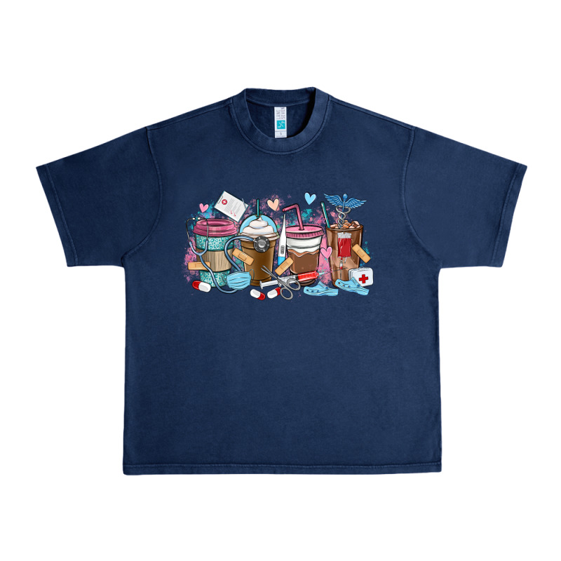 Nurse Elements Coffee Cups Urban Heavy Tee by MaliasSmallBusiness | Teevron