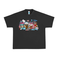 Pigment Black nurse elements coffee cups Urban Heavy Tee - MaliasSmallBusiness
