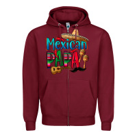 Burgundy mexican papa Zipper Hoodie - CTS Tumbler Store