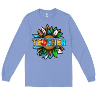 Colony Blue teacher sunflower tbw Long Sleeve Tee - texasbilliewilder