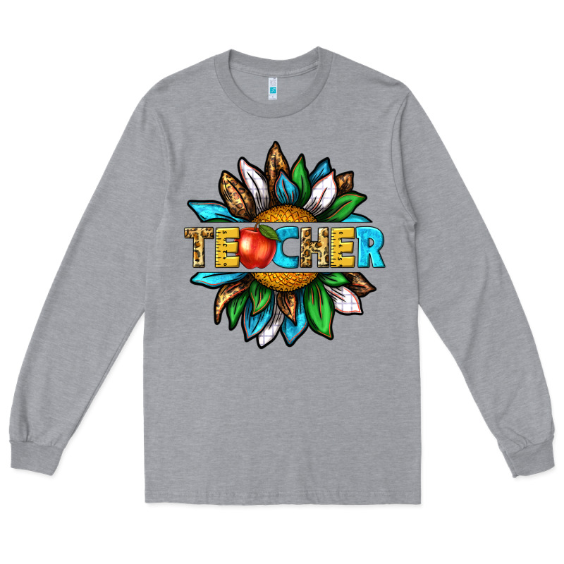 Teacher Sunflower Tbw Long Sleeve Tee by texasbilliewilder | Teevron