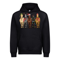 Black horses with christmas Urban Hoodie - MaliasSmallBusiness