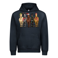 Navy horses with christmas Urban Hoodie - MaliasSmallBusiness