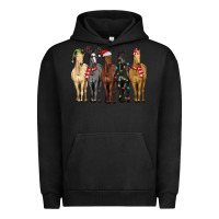 Pigment Black horses with christmas Urban Hoodie - MaliasSmallBusiness