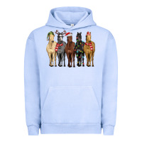 Pigment Grape Ice horses with christmas Urban Hoodie - MaliasSmallBusiness