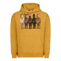Pigment Peanut Butter horses with christmas Urban Hoodie - MaliasSmallBusiness