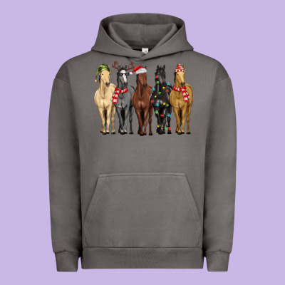 Horses With Christmas Urban Hoodie Designed By Maliassmallbusiness